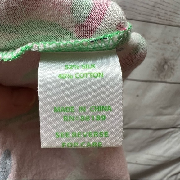 Lilly Pulitzer "Whinnie a Thing Called Love" Floral Silk Ruffle Dress Small - Picture 8 of 8